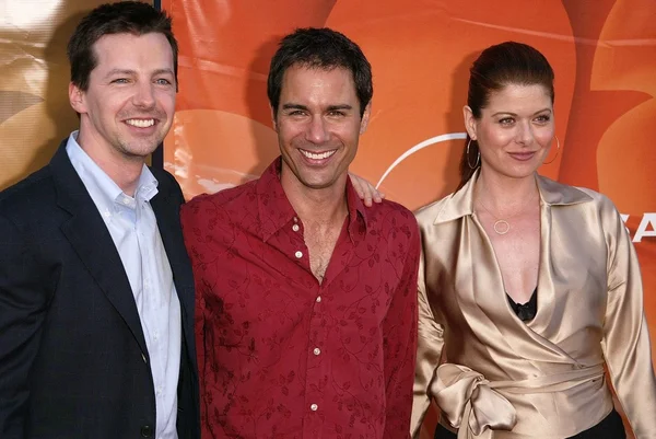 Sean hayes, eric mccormack i debra messing — Zdjęcie stockowe