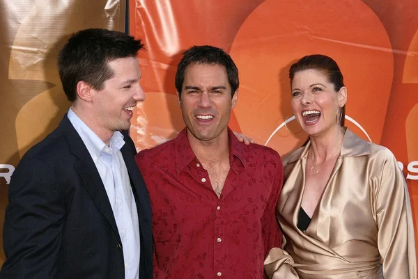 Sean Hayes, Eric McCormack y Debra Messing — Foto de Stock