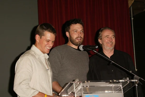 Matt Damon, Ben Affleck and Wes Craven — Stock Photo, Image