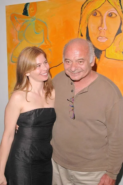 Burt Young with his daughter Anne Morea — Stock Photo, Image