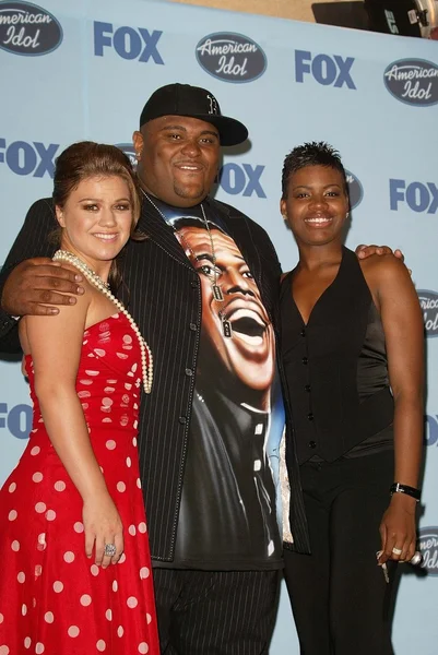 Kelly clarkson, ruben studdard und fantasia barrino — Stockfoto