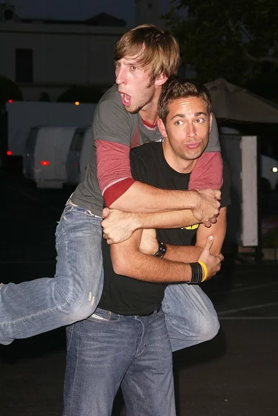 Joel moore i zachary levi — Zdjęcie stockowe