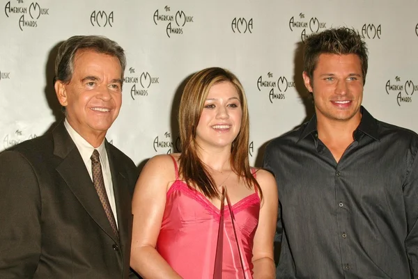 Clark, Kelly Clarkson and Nick Lachey — Stock Photo, Image