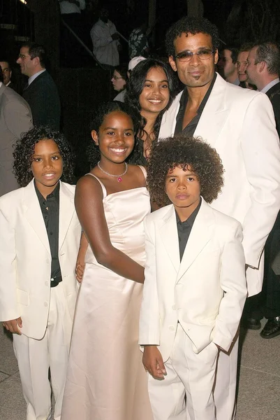 Mario Van Peebles and family — Stock Photo, Image