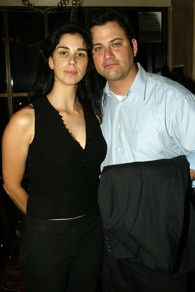 Sarah silverman och jimmy kimmel — Stockfoto