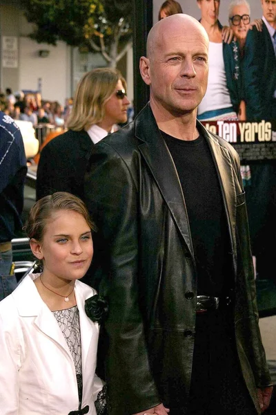 Bruce Willis e filha Tallulah Belle Willis — Fotografia de Stock