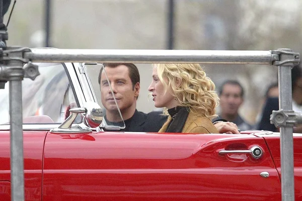 John Travolta und Uma thurman — Stockfoto