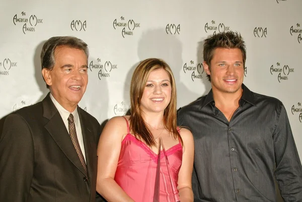 Clark, Kelly Clarkson and Nick Lachey — Stock Photo, Image