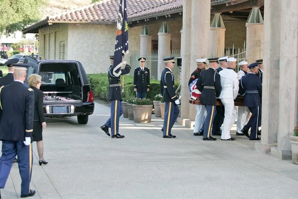 Похороны бывшего президента Рональда Рейгана — стоковое фото