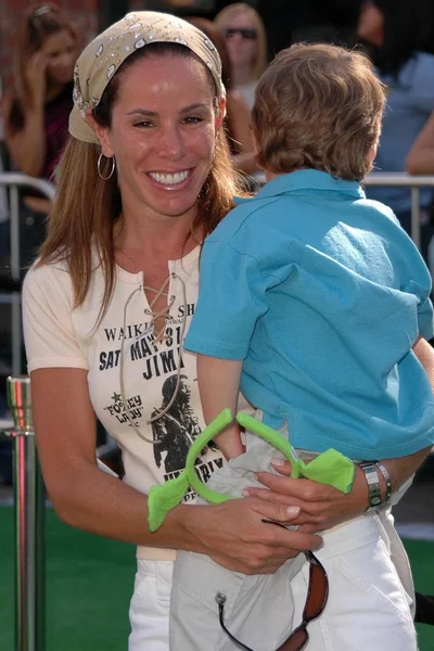 Melissa Rivers and son — Stock Photo, Image