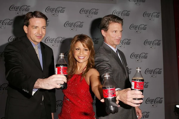 Javier Benito, Paula Abdul e Don Knauss — Fotografia de Stock