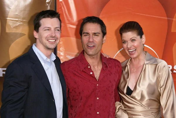 Sean Hayes, Eric McCormack and Debra Messing — Stock Photo, Image
