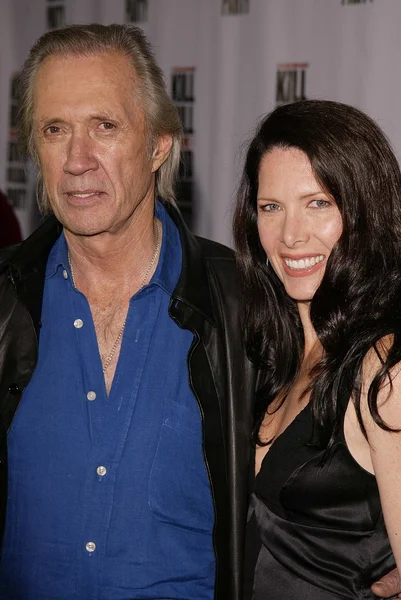 David Carradine e Annie Bierman — Foto Stock