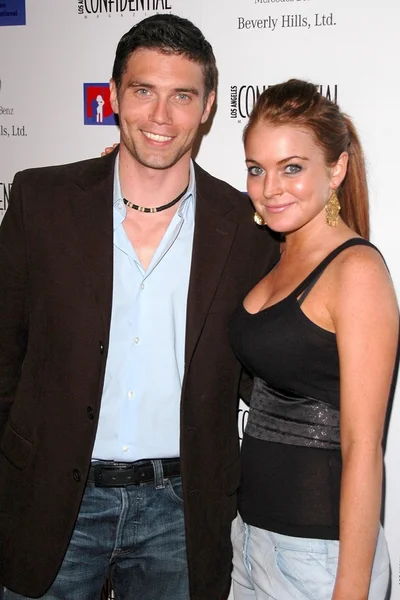 Anson Mount and Lindsay Lohan — Stock Photo, Image