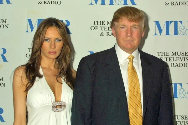 Melania Knauss e Donald Trump — Fotografia de Stock