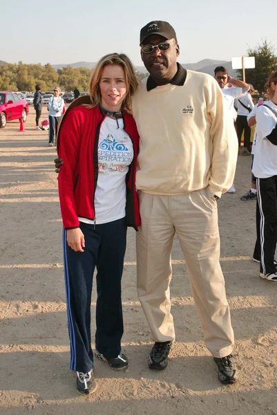 Tea leoni och richard roundtree — Stockfoto