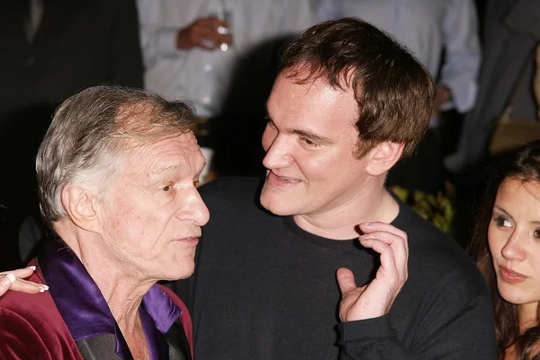 Hugh Hefner and Quentin Tarantino — Stock Photo, Image