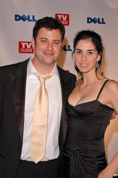 Jimmy kimmel en sarah silverman — Stockfoto