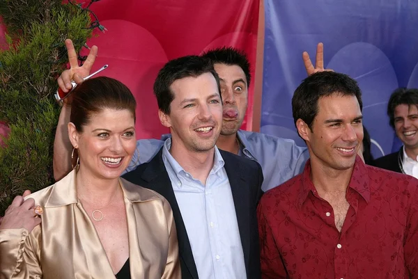 Debra messing, sean hayes, matt leblanc i eric mccormack — Zdjęcie stockowe