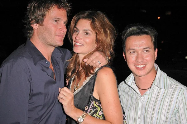 Rande Gerber, Cindy Crawford y Bobby Trendy — Foto de Stock