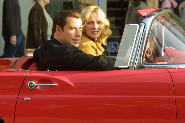John Travolta e Uma Thurman — Foto Stock