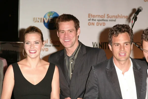 Kate Winslet, Jim Carrey and Mark Ruffalo — Stock Photo, Image