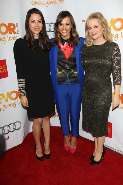 Aubrey Plaza, Rashida Jones e Amy Poehler — Foto Stock