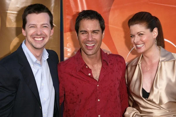 Sean hayes, eric mccormack ve debra messing — Stok fotoğraf