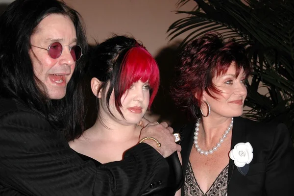 Kelly, Ozzy en sharon osbourne — Stockfoto