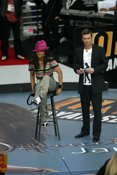 Janet Jackson y Ryan Seacrest — Foto de Stock