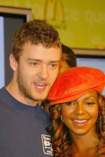 Justin Timberlake e Ashanti — Fotografia de Stock