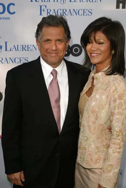 Les Moonves e esposa Nancy — Fotografia de Stock