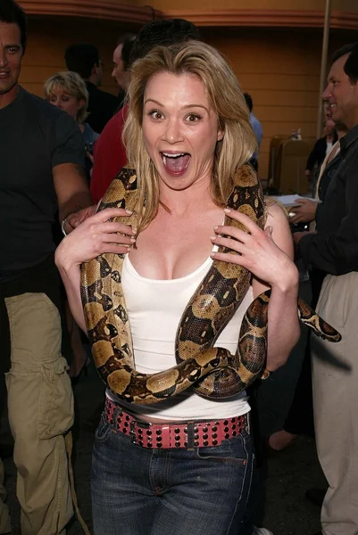 Lauren Woodland avec python — Photo