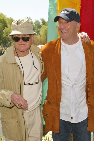 Paul Newman és Bruce Willis — Stock Fotó