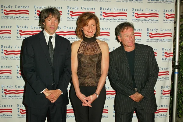 David e. kelley, arianna huffington en robin williams — Stockfoto