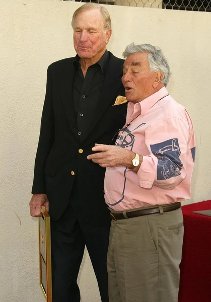 Wayne rogers i peter falk — Zdjęcie stockowe