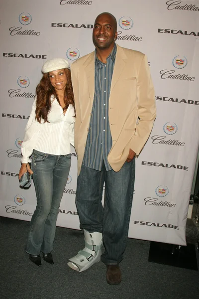 John Salley and wife Natasha — Stock Photo, Image