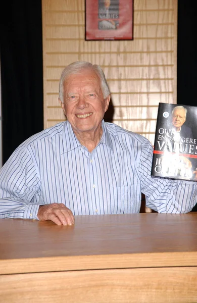 Presidente Jimmy Carter Firma de libros — Foto de Stock