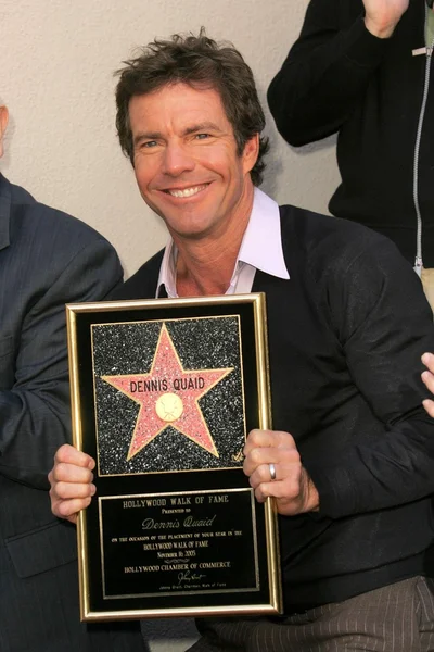 Dennis Quaid Ceremonia del Paseo de la Fama — Foto de Stock