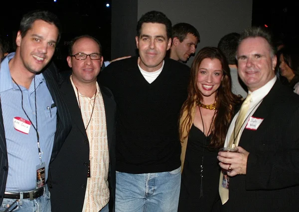 Mike Cunio and Scott Cooper with Adam Carolla and Bob Moore — Stock Photo, Image
