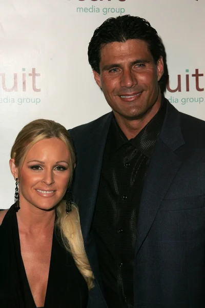 Katie Lohmann and Jose Canseco — Stock Photo, Image