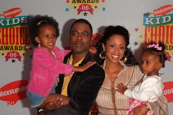 Chris rock en familie — Stockfoto