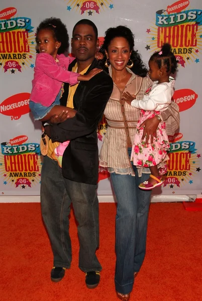 Chris Rock y su familia — Foto de Stock