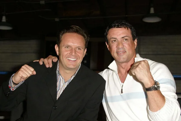 Mark burnett i sylvester stallone — Zdjęcie stockowe