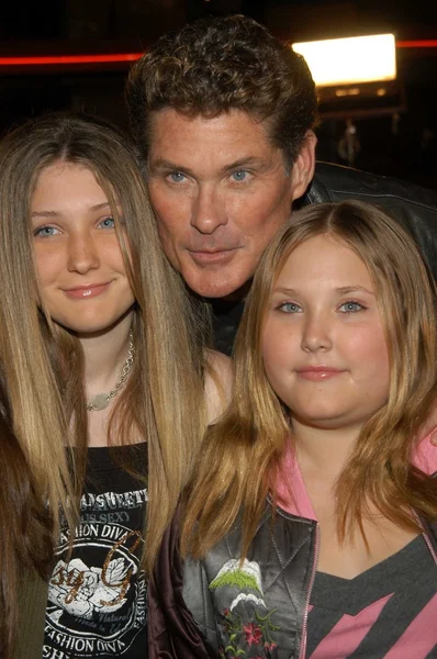 David Hasselhoff and family — Stock Photo, Image