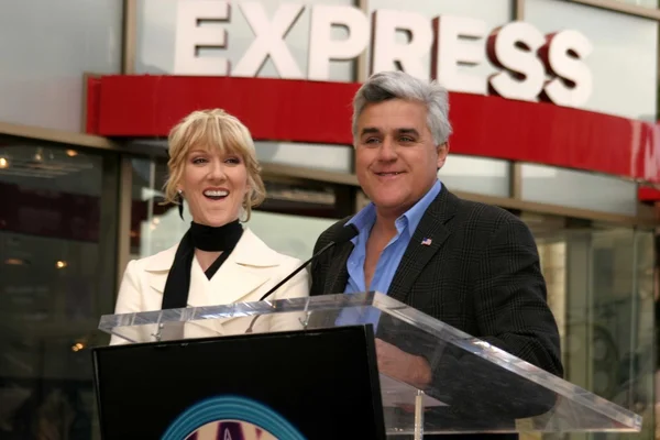 Celine Dion and Jay Leno — Stock Photo, Image