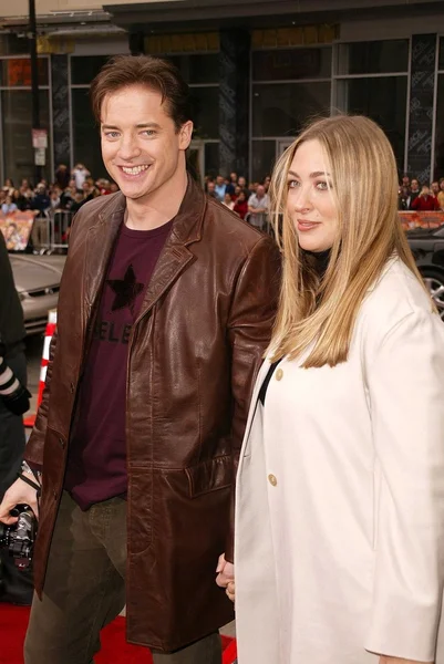 Brendan Fraser e moglie Afton — Foto Stock