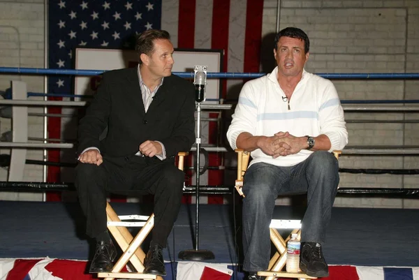 Mark burnett och sylvester stallone — Stockfoto