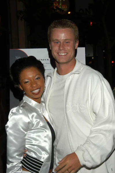 Eric Nenninger with wife Angel — Stock Photo, Image