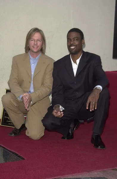 David Spade และ Chris Rock — ภาพถ่ายสต็อก